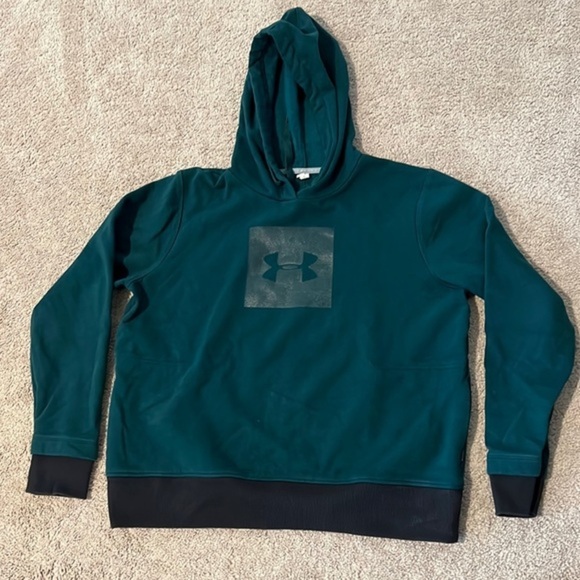 Forest Green Under Armour Hoodie Sweater - Picture 1 of 3